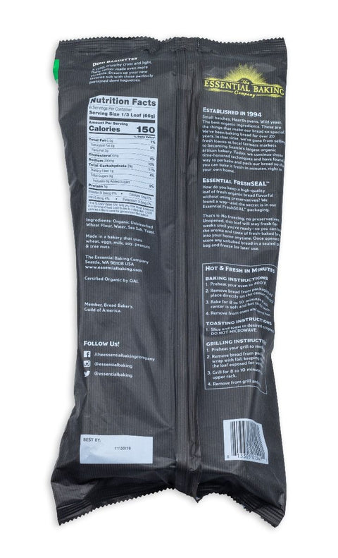 The Essential Baking Company French Demi Baguette - 2pk/14 oz.