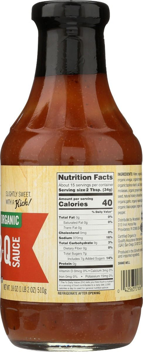 Woodstock Organic Original Bar-B-Q Sauce - 18 oz