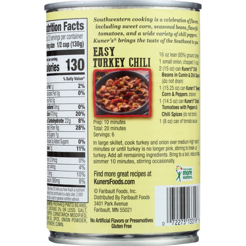 Kunders Chili Beans Cumin And Chili Sauce - 15 oz