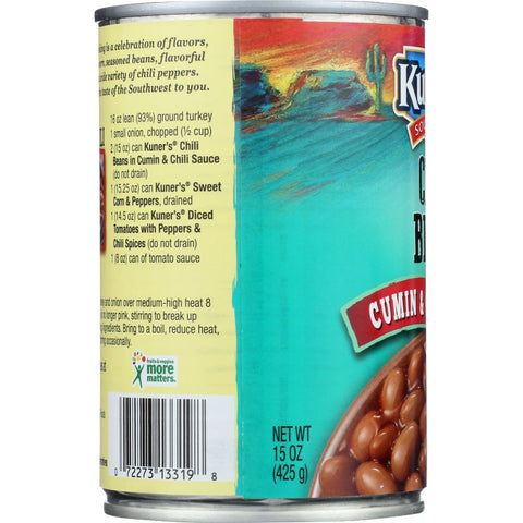 Kunders Chili Beans Cumin And Chili Sauce - 15 oz