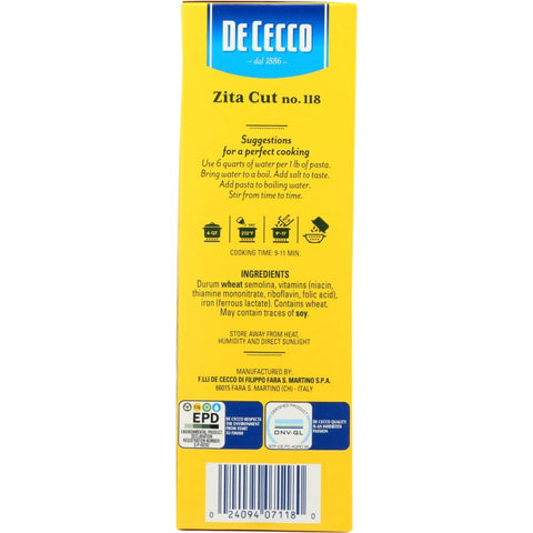 De Cecco Zita Cut no. 118 Pasta - 16 oz