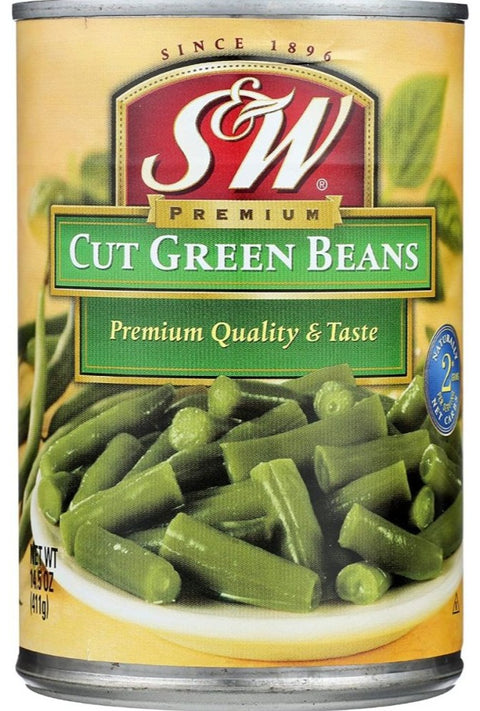 S&W Premium Cut Green Beans - 14.5 oz