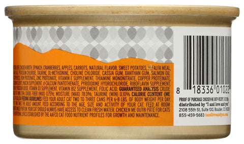 I and Love and You Cat Food Chicken Me Out Pate Grain-Free Canned Cat Food - 3 oz.