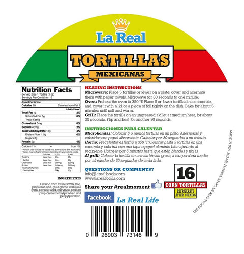 La Real Tortillas Mexicanas - 16 oz.