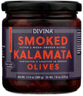 Divina Smoked Kalamata Olives - 7.8 oz | divina olives | divina kalamata olives | divina pitted kalamata olives |