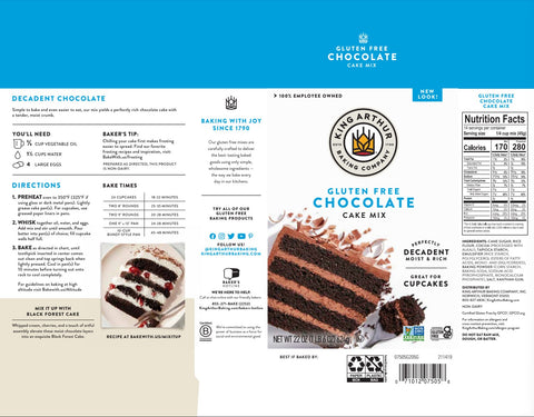 King Arthur Flour Gluten Free Chocolate Cake Mix - 22 oz