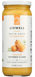 Livwell Foods Pasta Sauce Tuscan Butternut and Sage - 16 oz