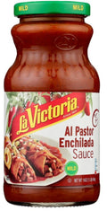 La Victoria Al Pastor Enchilada Sauce Mild - 16 oz | la victoria red chile sauce | la victoria red enchilada sauce | la victoria red sauce | Pantryway