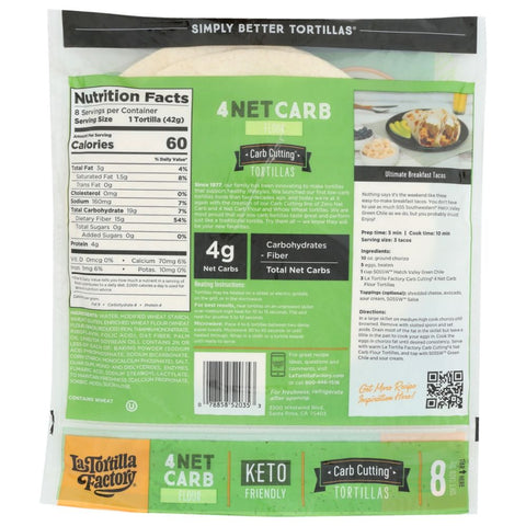 La Tortilla Factory Carb Cutting Flour Tortillas- 14.85 oz
