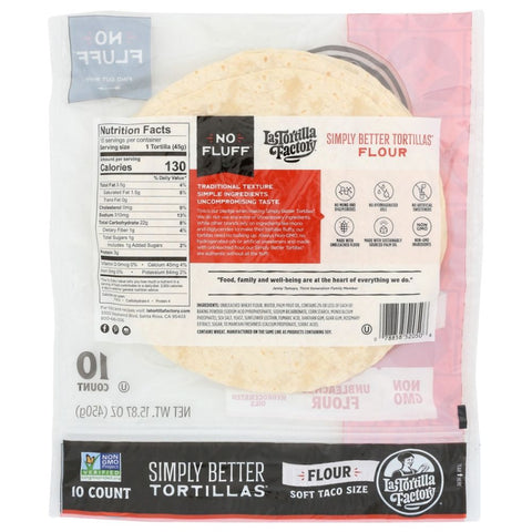 La Tortilla Factory Simply Better Soft Taco Flour Tortillas - 15.87 oz