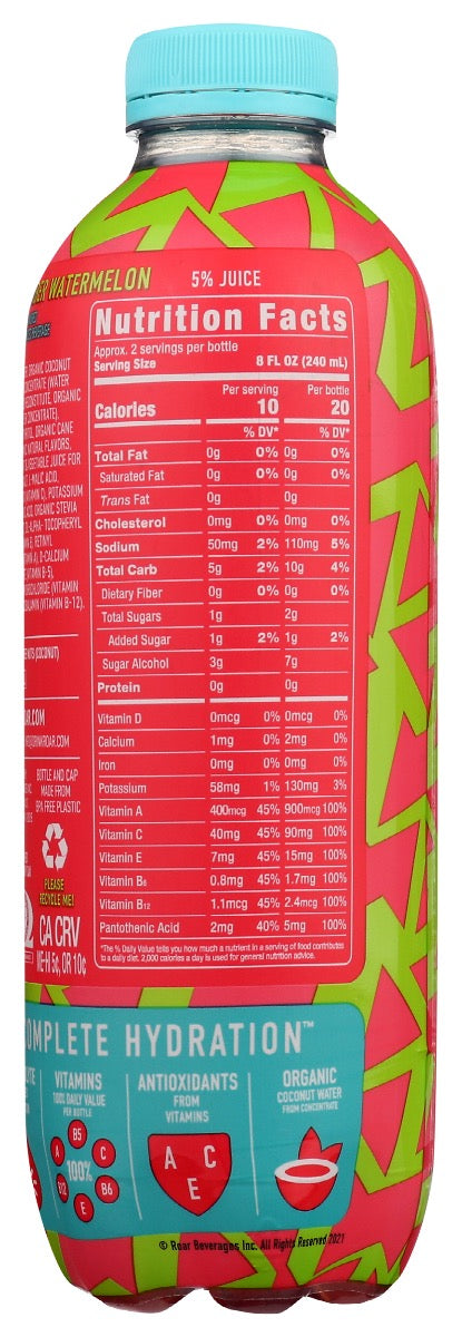 Roar Water Organic Cucumber Watermelon Hydration -18 fl. oz.