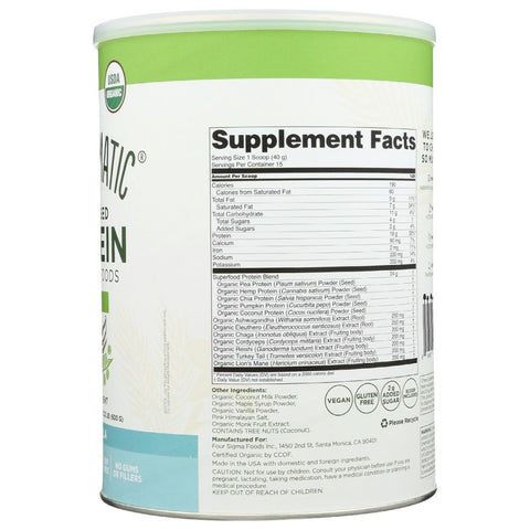 Four Sigmatic Protein Powder Sweet Vanilla - 21.6 oz