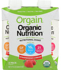 Orgain Organic Nutrition All In One Nutritional Shake Strawberries And Cream - 4 pk | Pantryway