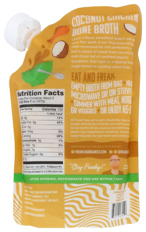 Freak Flag Organics Coconut Chicken Bone Broth - 16 oz.