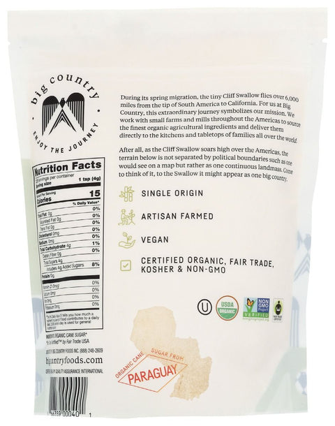 Big Country Foods Organic Cane Sugar - 32 oz.