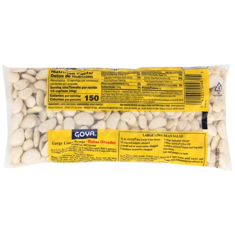 Goya Large Lima Beans Habas Grandes - 16 oz