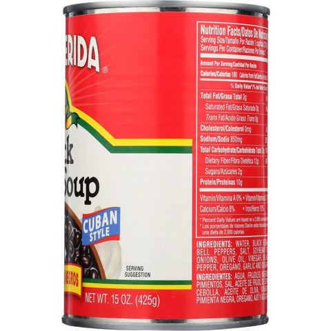 La Preferida Black Bean Soup Sopa De Frijoles Negros - 15 oz