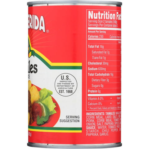 La Preferida Beef And Pork Tamales With Sauce - 15 oz