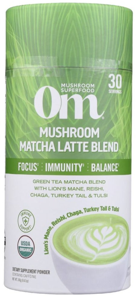 Om Mushroom Matcha Latte Blend - 8.4 oz. | Om Mushroom Matcha Latte Blend | Om Mushroom Matcha Latte | Om Mushroom | Pantryway