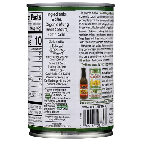 Native Forest Organic Sprouted Mung Bean Sprouts - 14 oz