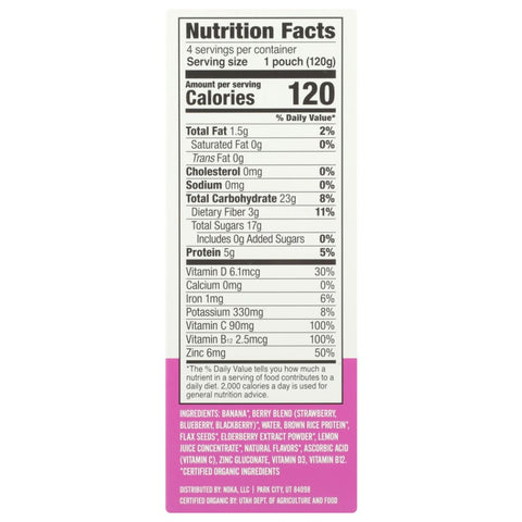 Noka Super Berry Superfood Smoothie Immunity Support - 16.9 oz
