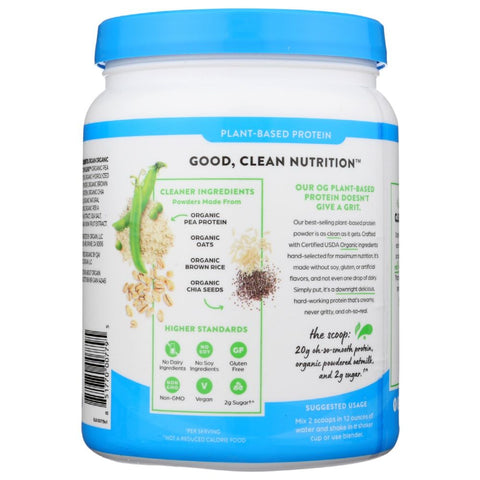 Orgain Organic Plant Based Protein Oatmilk Protein Powder Vanilla -16.9 oz
