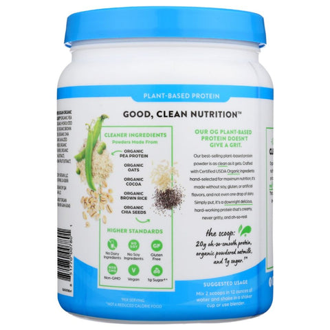 Orgain Organic Plant Based Protein Oatmilk Protein Powder Chocolate -16.9 oz