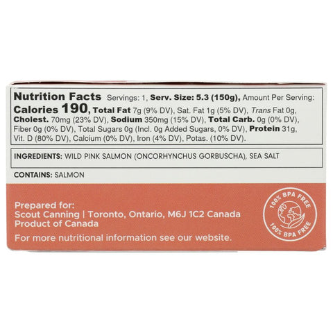 Scout Wild Pink Salmon - 5.3 oz