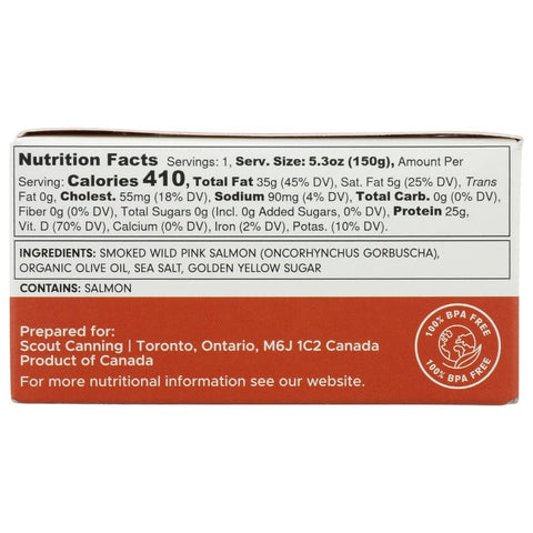 Scout Smoked Wild Pink Salmon - 5.3 oz