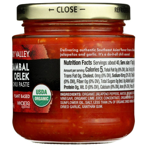 Sky Valley Sambal Oelek Chili Paste - 7 oz