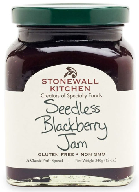 Stonewall Kitchen Seedless Blackberry Jam - 12 oz| stonewall kitchen jam | stonewall jam | stonewall kitchen jelly | stonewall blueberry jam | stonewall kitchen jam where to buy | jam stonewall kitchen