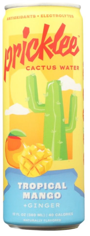 Pricklee Cactus Water Tropical Mango Plus Ginger - 12 fl oz | Pricklee Cactus Water | pricklee | pricklee shark tank | pricklee cactus water shark tank | shark tank pricklee | cactus water pricklee | Pantryway
