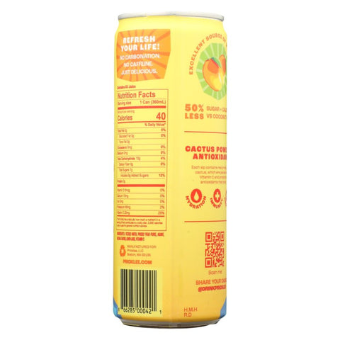 Pricklee Cactus Water Tropical Mango Plus Ginger - 12 fl oz