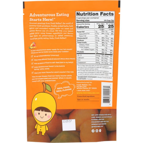 Fresh Bellies Two To Mango Toddler Snack Mango Basil - 0.75 oz