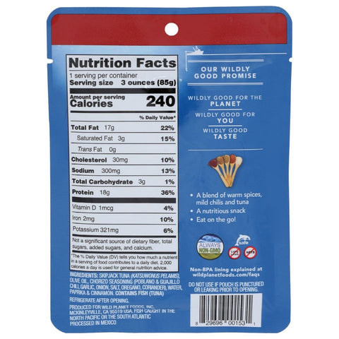 Wild Planet Tuna Chorizo - 3 oz