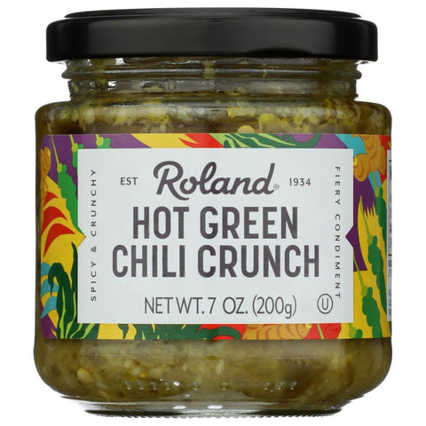 Roland Hot Green Chili Crunch - 7 oz | Pantryway