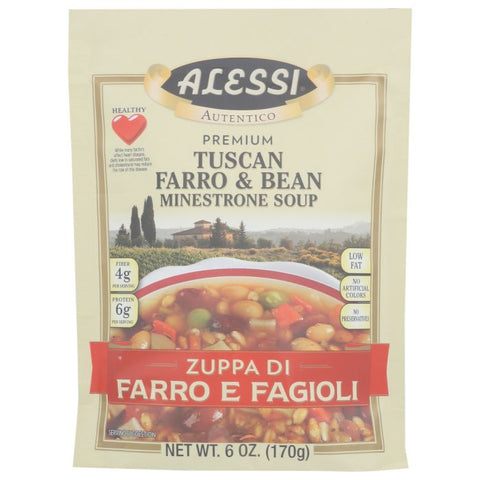 Alessi Premium Tuscan Farro & Bean Minestrone Soup - 6 oz | Pantrway