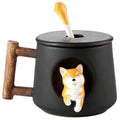 Corgi Lover Ceramic Mug With Lid And Stirring Stick | Pantryway