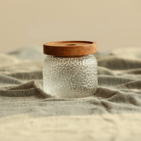 Textured Glass Kitchen Storage Jars