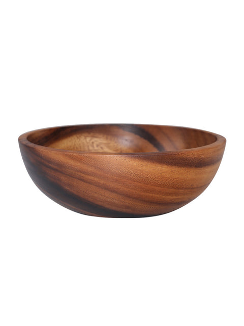 5 Piece Round Wooden Bowl Set