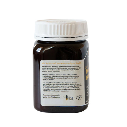PRI Manuka Honey Raw Monofloral MGO 60+ - 1.1 lb