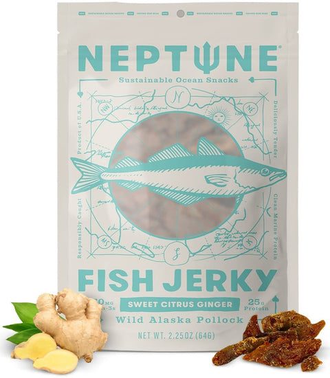 Neptune Fish Jerky Sweet Citrus Ginger - 2.25 oz | Pantryway