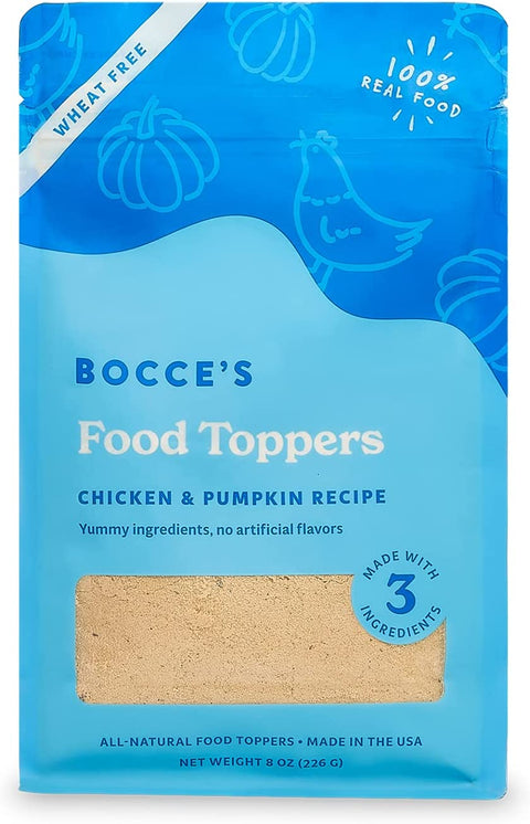 Bocce's Bakery Topper Chicken And Pumpkin - 8 oz | bocce's | bocce's bakery | Pantryway