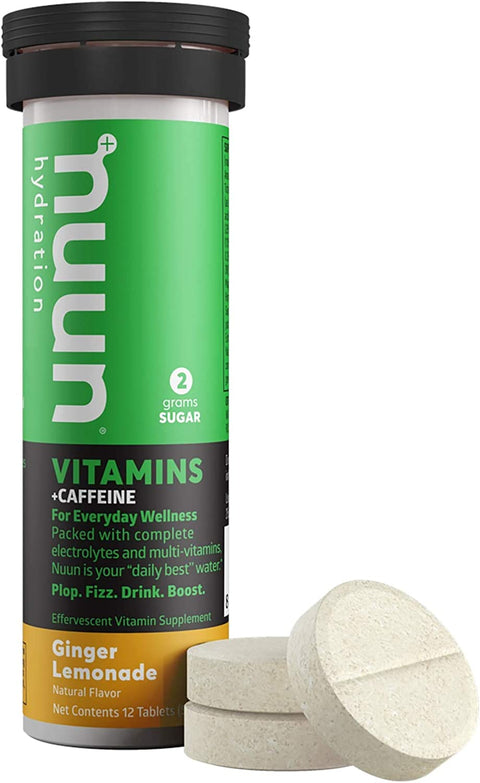Nuun Hydration Vitamins + Caffeine Ginger Lemonade - 12 ct | Pantryway