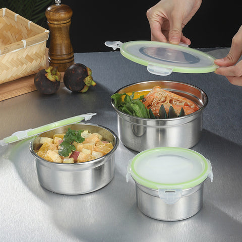 Stainless Steel Food Storage Containers 3 Pc Set