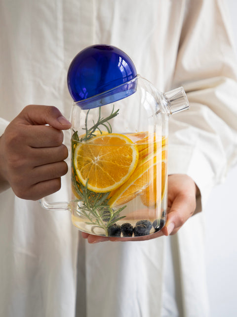 Heat-Resistant Glass Pitcher With Ball Lid | Pantryway