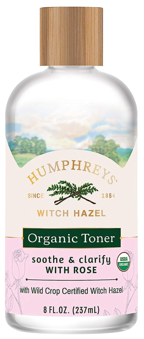 Humphreys Witch Hazel Organic Toner With Rose - 8 oz