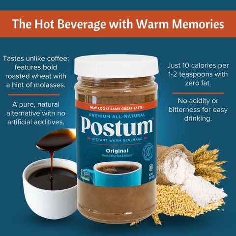 Postum Original Instant Warm Beverage Roasted Wheat Bran & Molasses -  8 oz