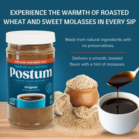 Postum Original Instant Warm Beverage Roasted Wheat Bran & Molasses -  8 oz