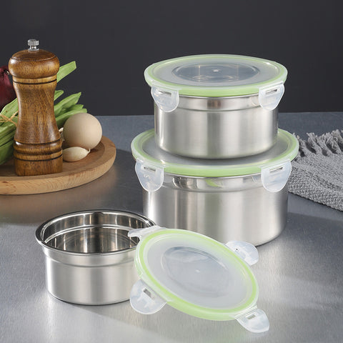 Stainless Steel Food Storage Containers 3 Pc Set | Pantryway